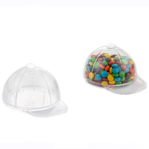 כלי פלסטי בצורת כובע מצחיה ק.7.5 ג.5 ס"מ-שקוף