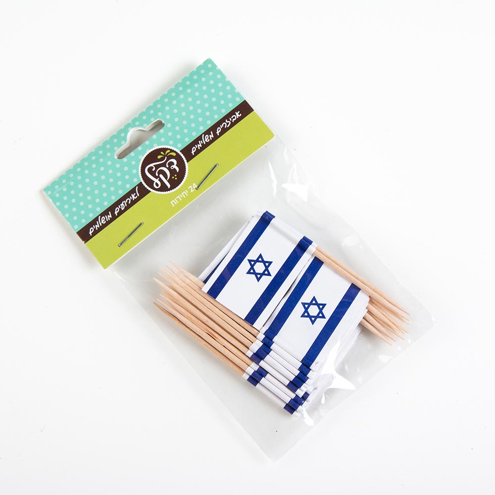 חבילת 24 דיגלונים לקאפקייק-דגל ישראל