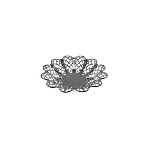 קערה פלסטית פרח ק.24 ג.4 ס"מ-כסף