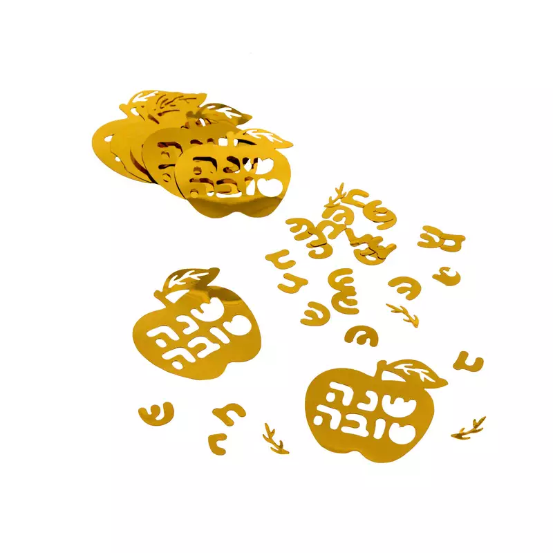 חבילת קונפטי תפוח שנה טובה-זהב של חברת דקל בע"מ