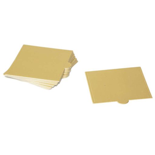 חבילת 12 תחתיות מרובעות לעוגה אישית -זהב של חברת דקל