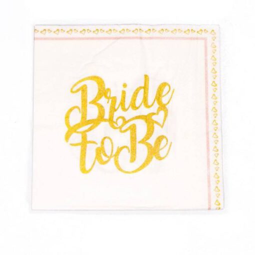חבילת 20 מפיות נייר 33/33 (2/ש)-Bride to Be
