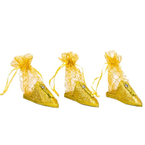 חבילת 3 נעלי מרוקו +שקיות אורגנזה-זהב של חברת דקל