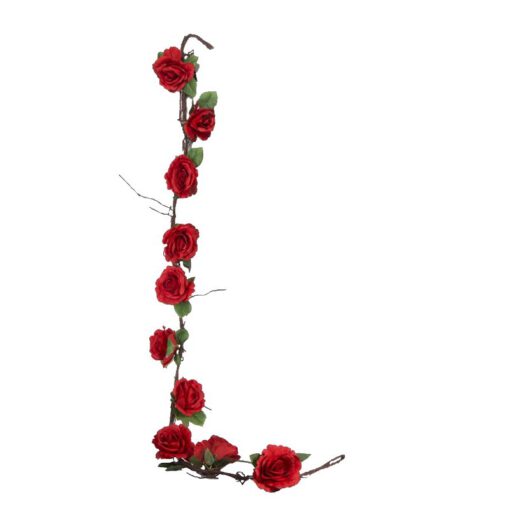 גרלנדה קשיחה ורד פתוח אדום של חברת דקל