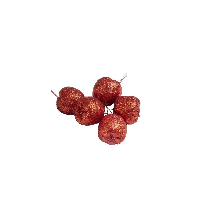 אגודת 5 תפוחים מיני גליטר-אדום של חברת דקל