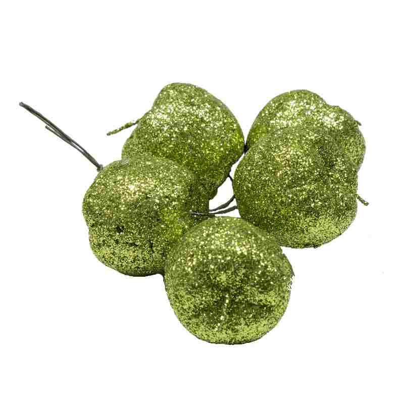 אגודת 5 תפוחים מיני גליטר-ירוק של חברת דקל
