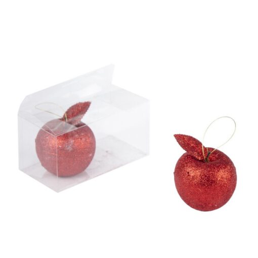 זוג תפוחי גליטר בקופסת PVC -אדום של חברת דקל