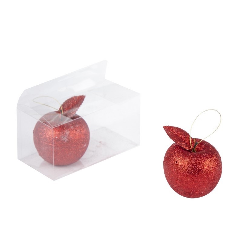 זוג תפוחי גליטר בקופסאת PVC -אדום של חברת דקל