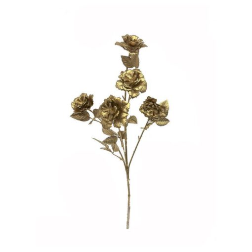 ענף ורד פלסטיק 5X זהב של חברת דקל