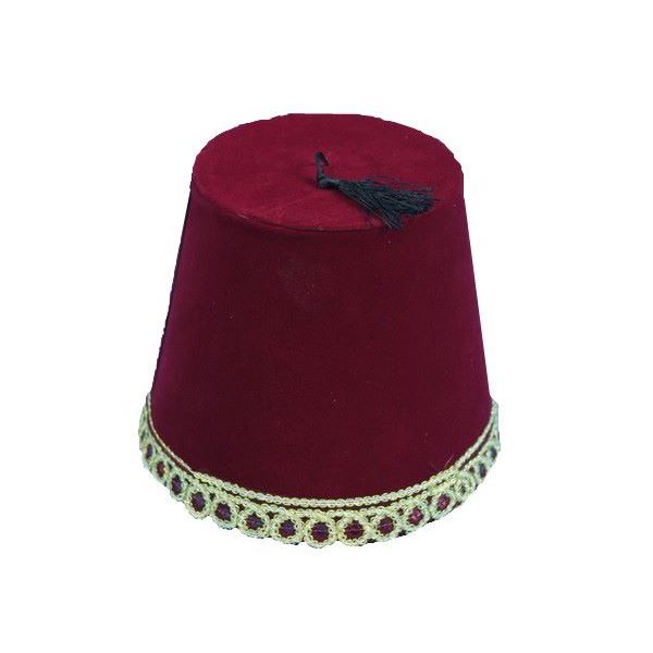 קופסא בצורת כובע תרבוש- בורדו של חברת דקל