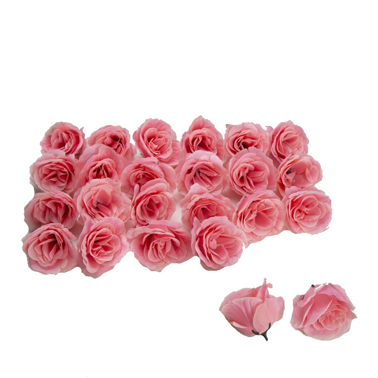 חבילת 24 ראשי ורדים פתוחים-ורוד של חברת דקל