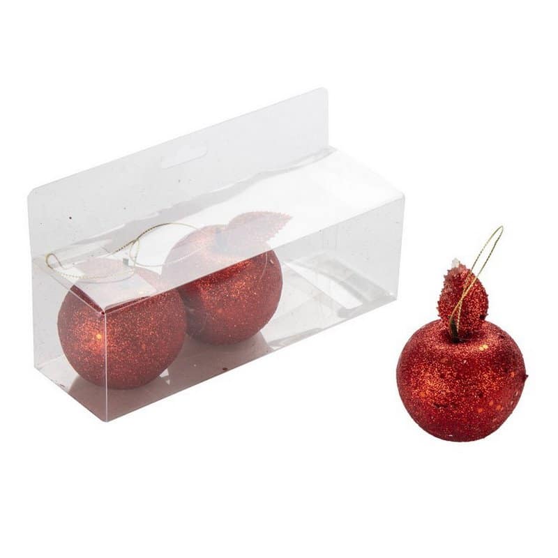 3 תפוחים גליטר בקופסת PVC -אדום של חברת דקל