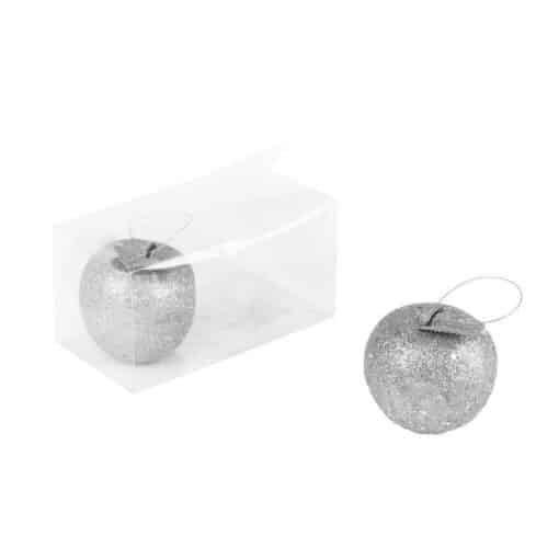 זוג תפוחי גליטר בקופסת PVC -כסף של חברת דקל