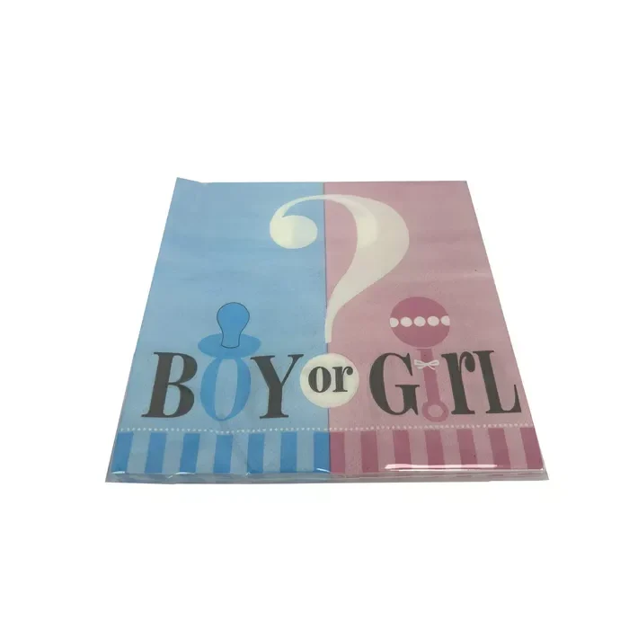חבילת 16 מפיות נייר- BOY OR GIRL של חברת דקל בע"מ