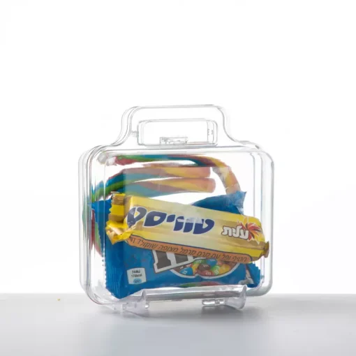 קופסת פלסטיק בצורת מזודה- מגיעה במארז של 12 יחי' של חברת דקל בע"מ