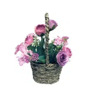 שיח ורדים מיני בסלסלה 23 ס"מ - ורוד/לילך של חברת דקל בע"מ