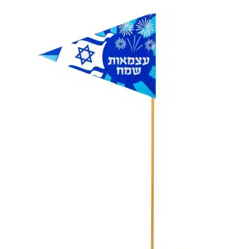 חבילת 6 דגלי ישראל משולשים גובה 30 ס"מ של חברת דקל בע"מ