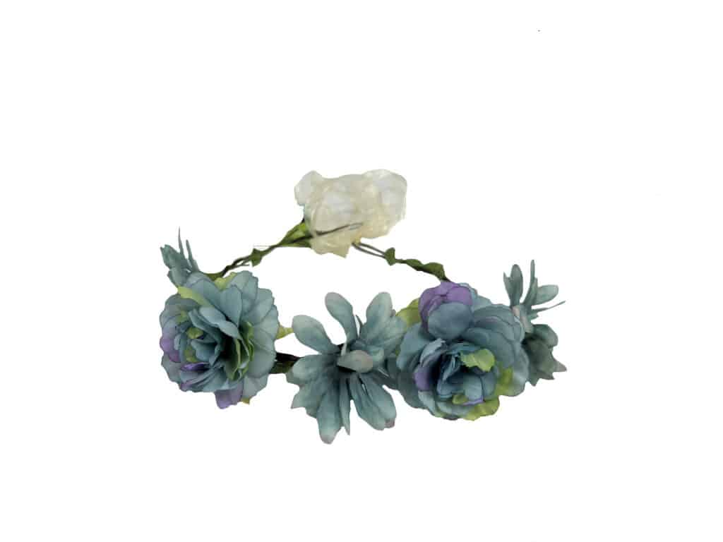 זר לראש- מיקס פרחים טורקיז של חברת דקל בע"מ