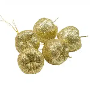 אגודת 5 תפוח מיני קוטר 3.5 ס"מ גליטר-זהב של חברת דקל בע"מ