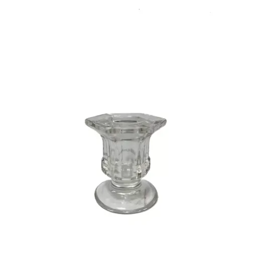 פמוט זכוכית לנר טפר גובה 5.8 ס"מ- 6 יח' של דקל בע"מ