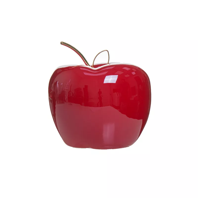 תפוח מקרמיקה קוטר 9.5 גובה 10 ס"מ-אדום של חברת דקל בע"מ