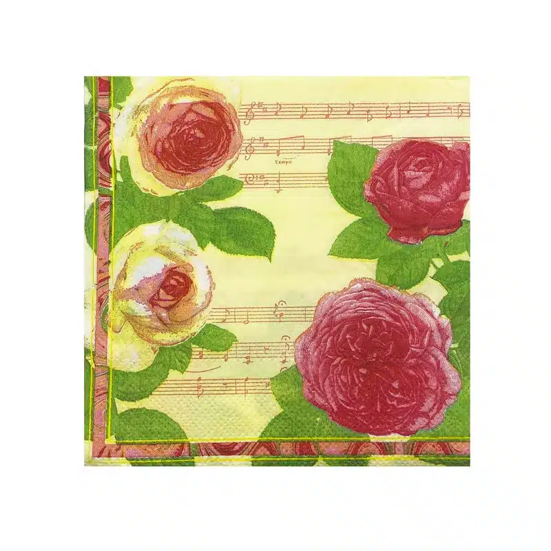 חבילת 20 מפיות נייר- ורדים של חברת דקל בע"מ