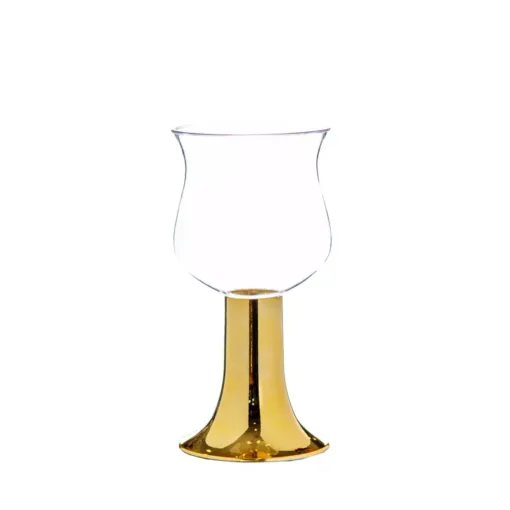 גביע פלסטיק על רגל זהב גובה 23 ס"מ של חברת דקל בע"מ