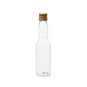 בקבוק פלסטיק דגם ויסקי מכסה מתכת 150 מיל של חברת דקל בע"מ