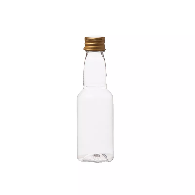 בקבוק פלסטיק דגם ויסקי מכסה מתכת 100 מיל של חברת דקל בע"מ