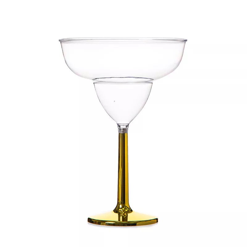 גביע מרגריטה פלסטיק ק.16.5 ג.24.5 ס"מ רגל זהב של דקל בע"מ
