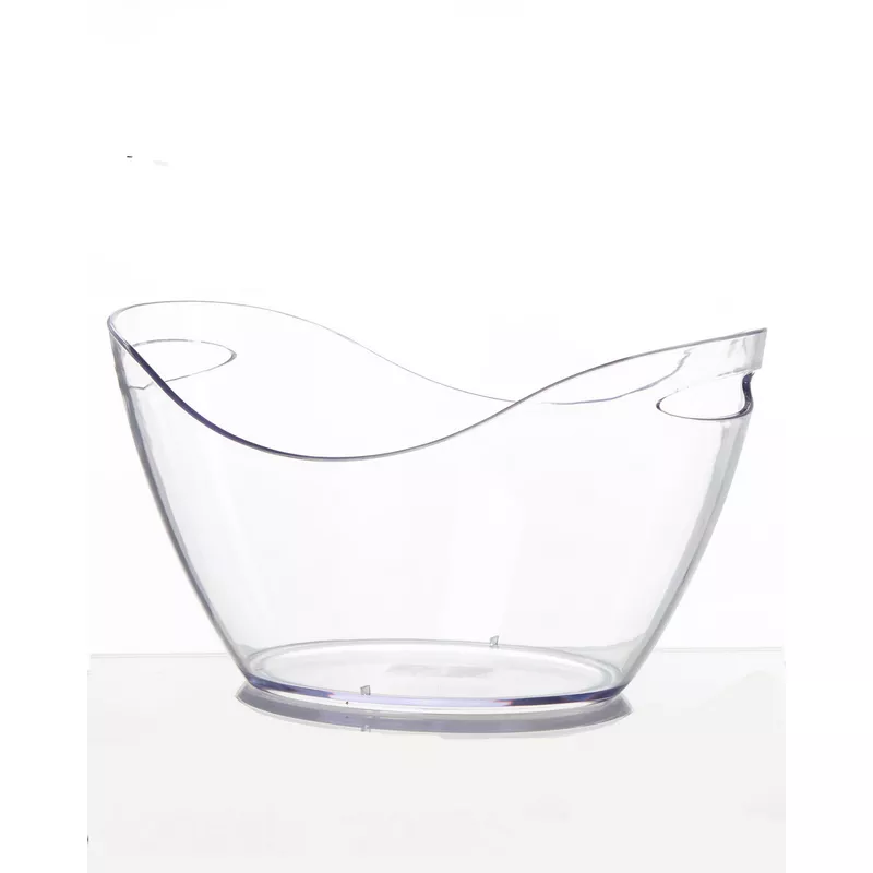 כלי פלסטיק לקרח אובלי 41/28.5 ג.24 ס"מ-שקוף של דקל בע"מ