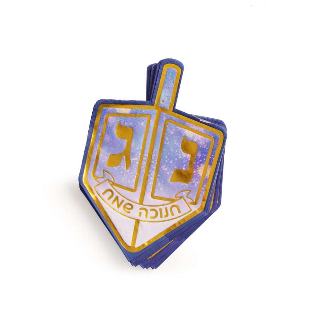 חבילת 16 מפיות נייר בצורת סביבון -כחול/זהב של דקל בע"מ