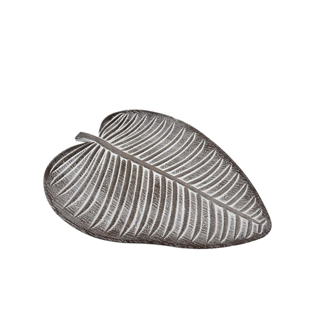 מגש עץ בצורת עלה 38.5*30 ס"מ-חום ווש של דקל בע"מ