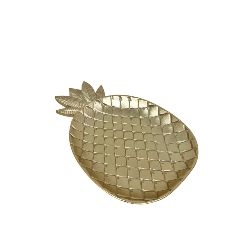 מגש עץ בצורת אננס 30.5*18.5 ס"מ-זהב של דקל בע"מ