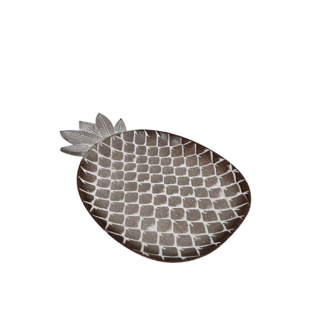 מגש עץ בצורת אננס 30.5*18.5 ס"מ-חום ווש של דקל בע"מ