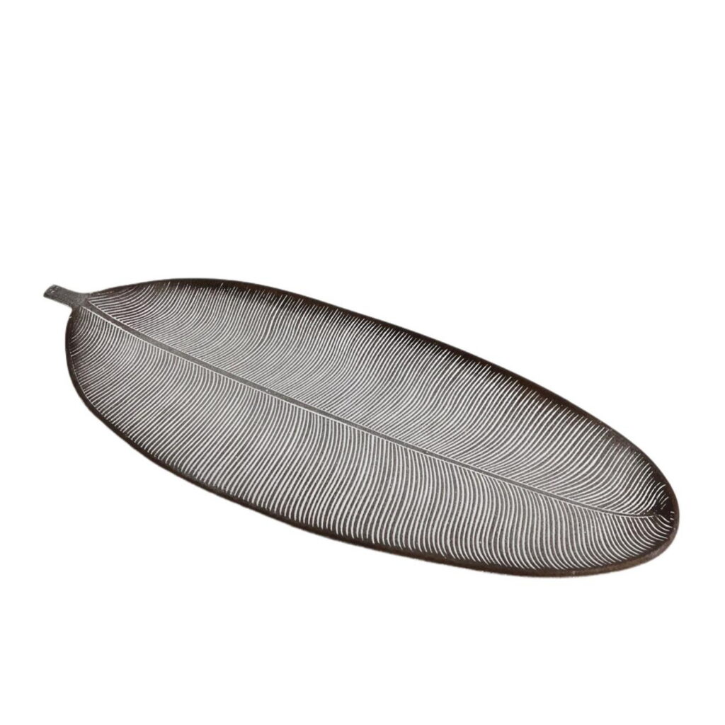 מגש עץ בצורת עלה בננה 59.5*21 ס"מ-חום ווש של דקל בע"מ