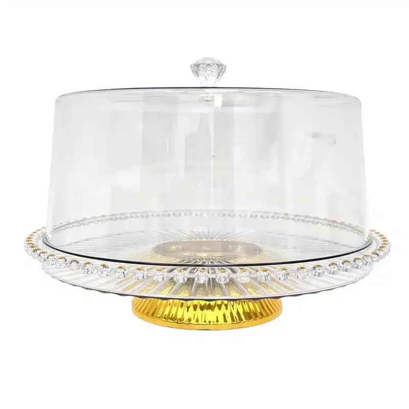 מעמד פעמון פלסטיק לעוגה ק.31 ג. 18.5 ס"מ -רגל זהב של דקל בע"מ