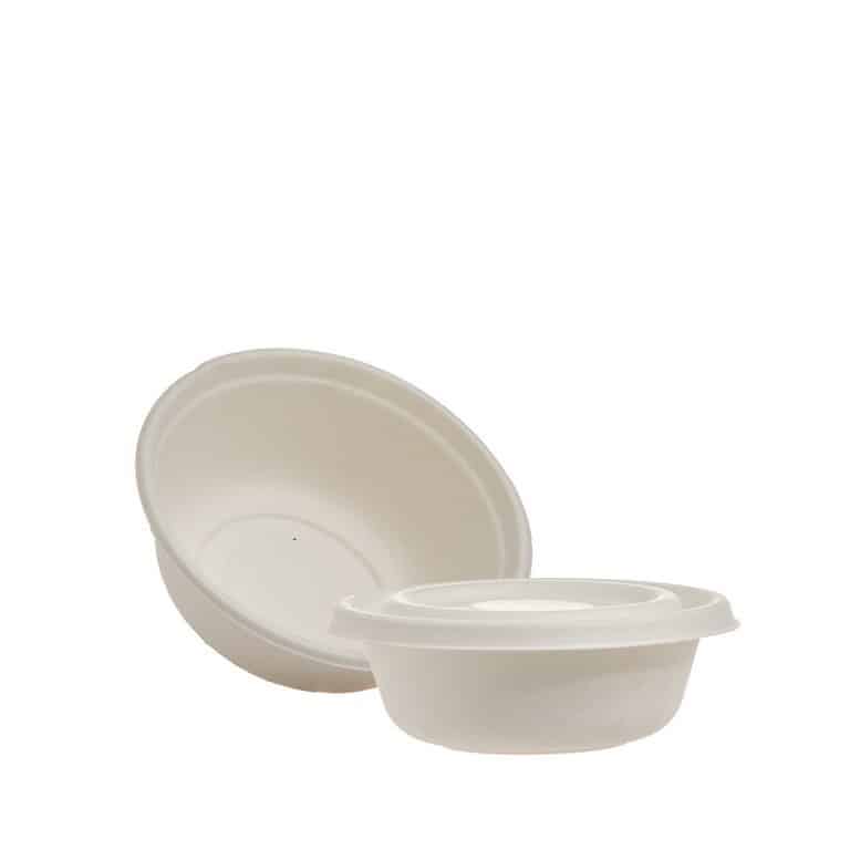 חבילת 10 קערה מתכלה קנה סוכר+מכסה ק.15.5 ג.5.5 ס"מ 500 מ"ל של דקל בע"מ