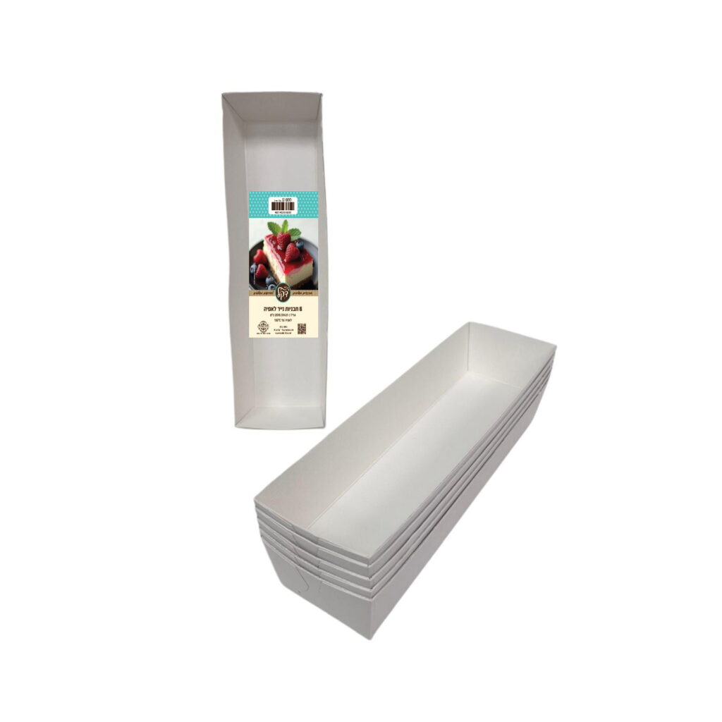 חבילת 6 תבניות נייר 26/6.5/4.8 ס"מ-לבן של דקל בע"מ