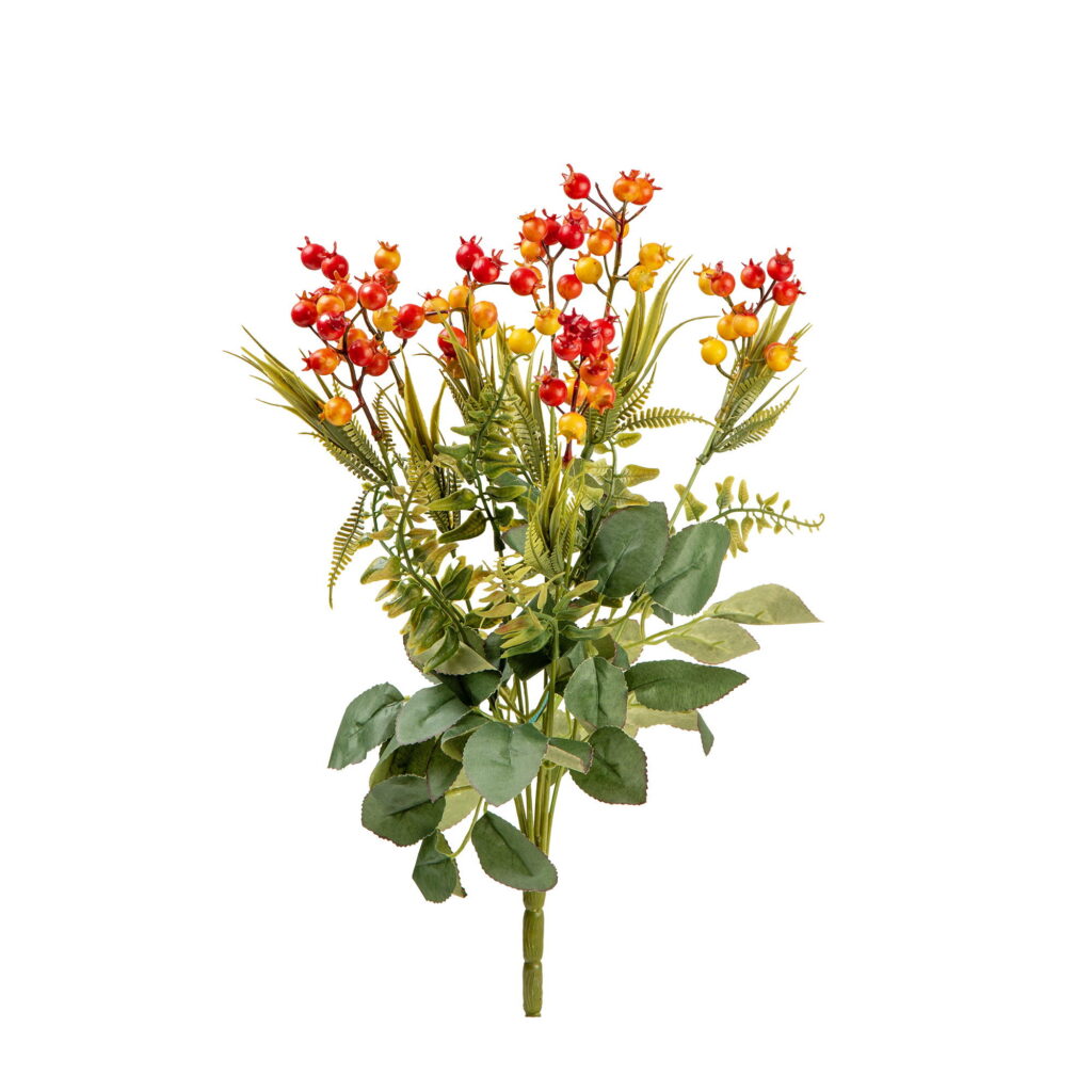 זר אוכמניות אדום כתום 7 ענפים של דקל בע"מ