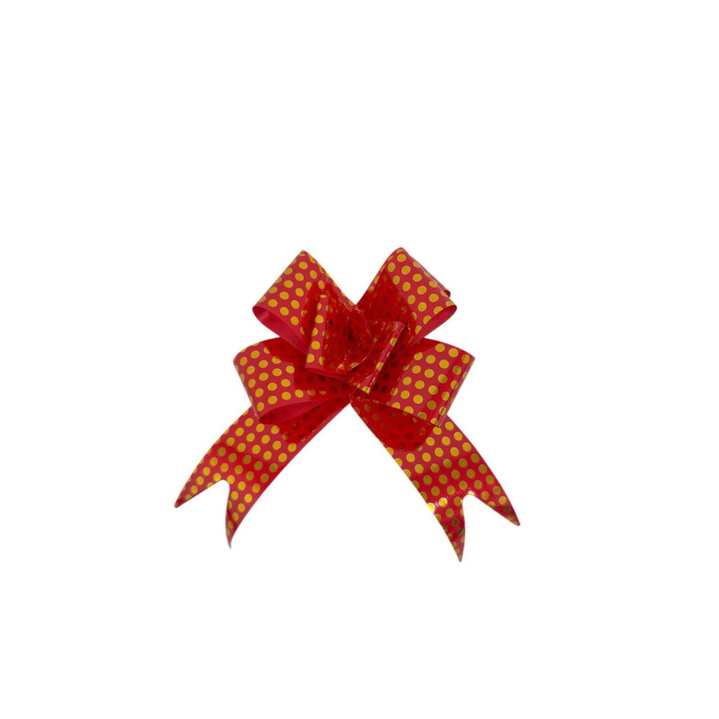 חב' 10 יח' סרט משיכה 2.8 ס"מ מנוקד אדום זהב של דקל בע"מ