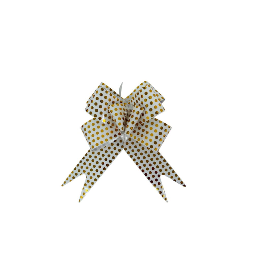 חב' 10 יח' סרט משיכה 2.8 ס"מ מנוקד זהב-לבן של דקל בע"מ