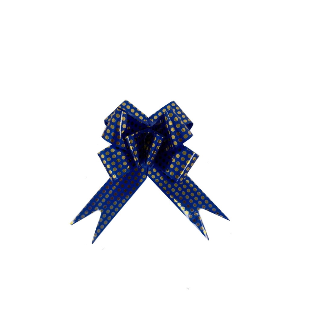 חב' 10 יח' סרט משיכה 2.8 ס"מ מנוקד זהב-כחול של דקל בע"מ