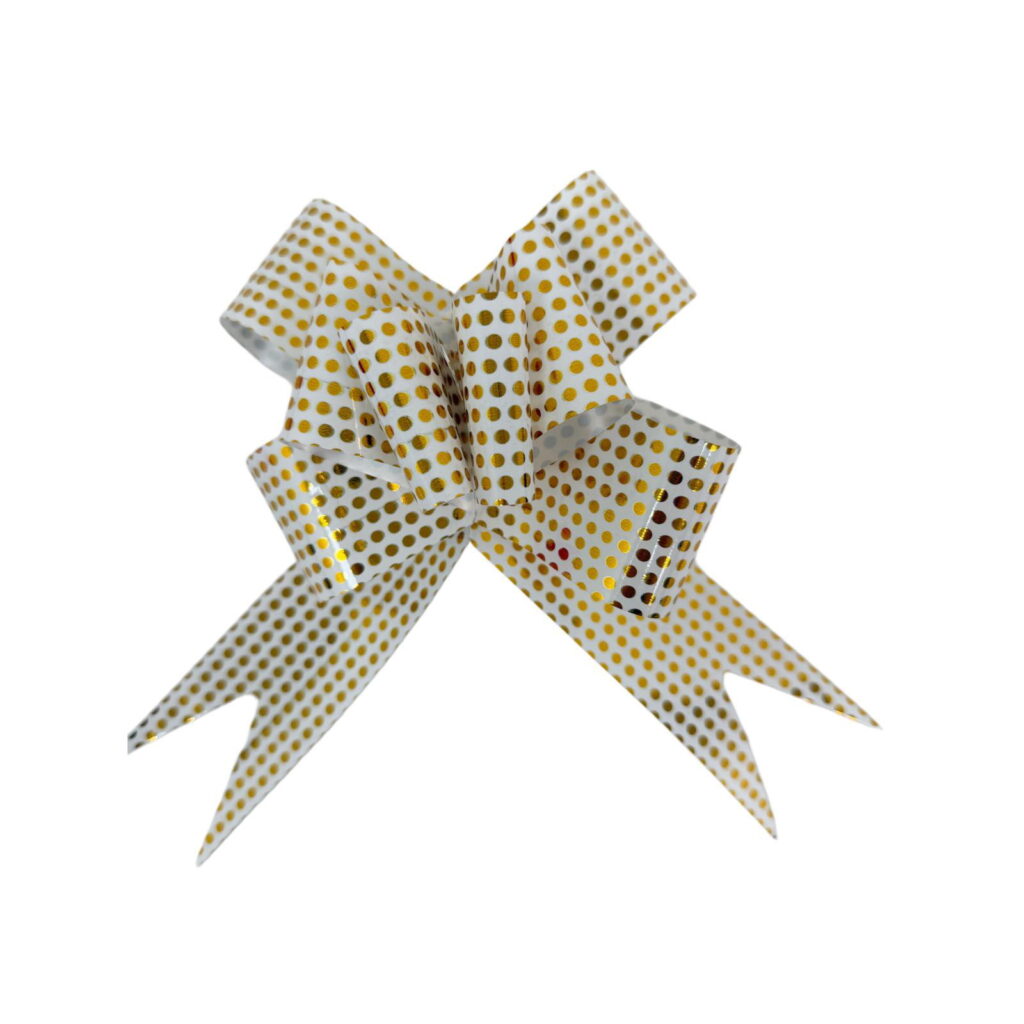 חב' 10 יח' סרט משיכה 4.5 ס"מ מנוקד זהב-לבן של דקל בע"מ