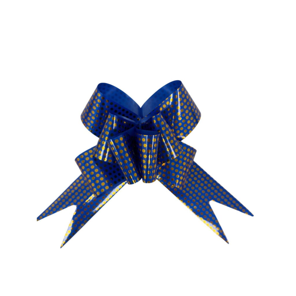 חב' 10 יח' סרט משיכה 4.5 ס"מ מנוקד זהב-כחול של דקל בע"מ