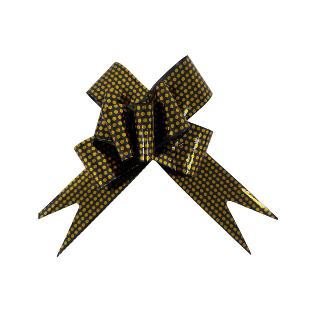 חב' 10 יח' סרט משיכה 4.5 ס"מ מנוקד זהב-שחור של דקל בע"מ