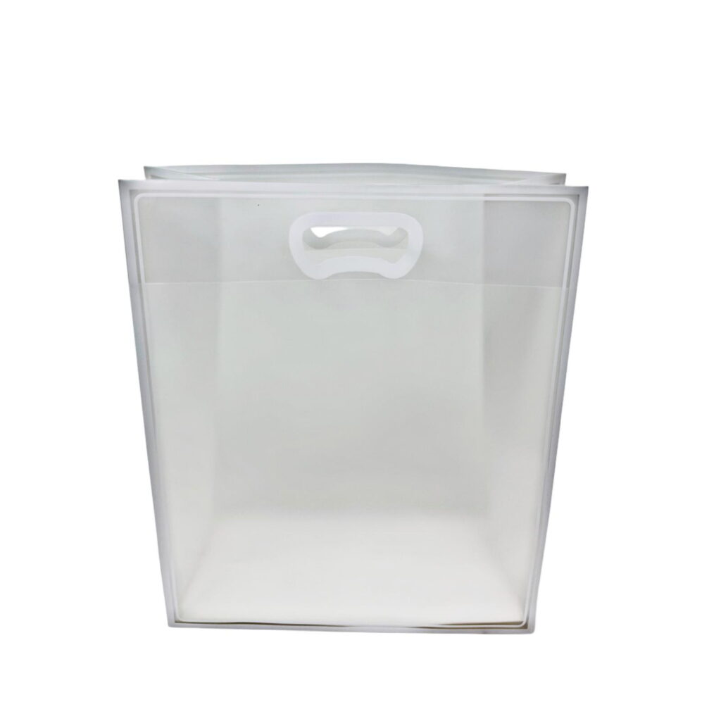 12 שקיות פלסטי שקוף מט 33*28*12 ס"מ-קצוות לבנים של דקל בע"מ