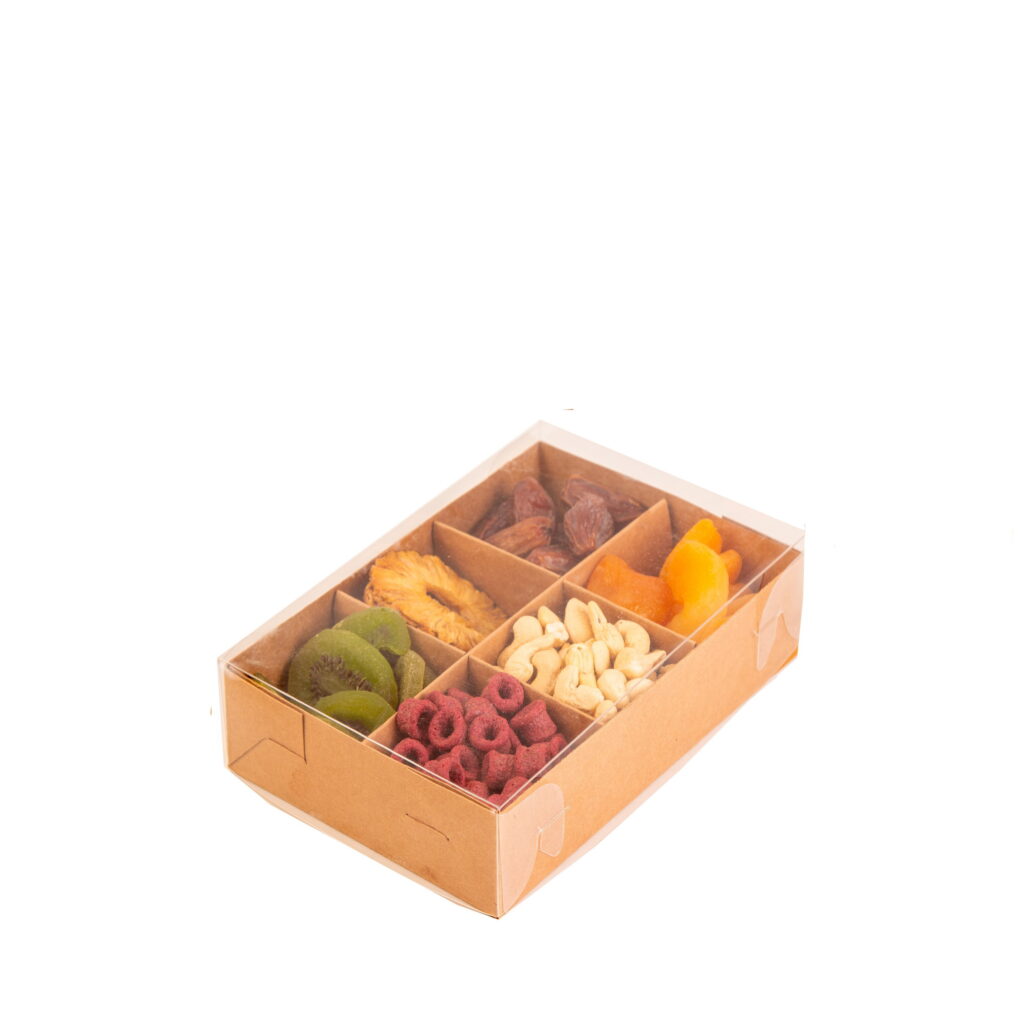 קופסת קרטון חלוקה 6 תאים -13*9.5*3 ס"מ-חום (הרכבה) של דקל בעמ