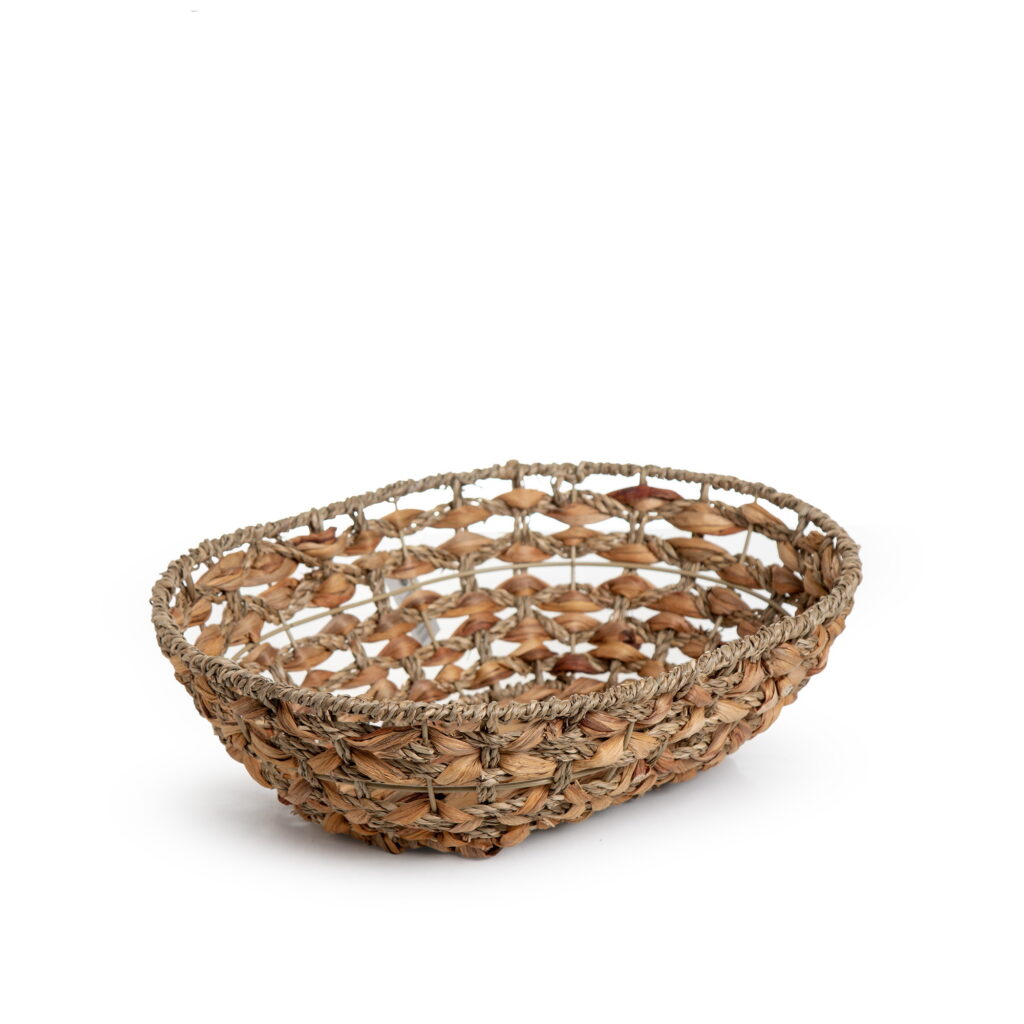 סלסלת קש קלוע 34*27*10 ס"מ של דקל בע"מ