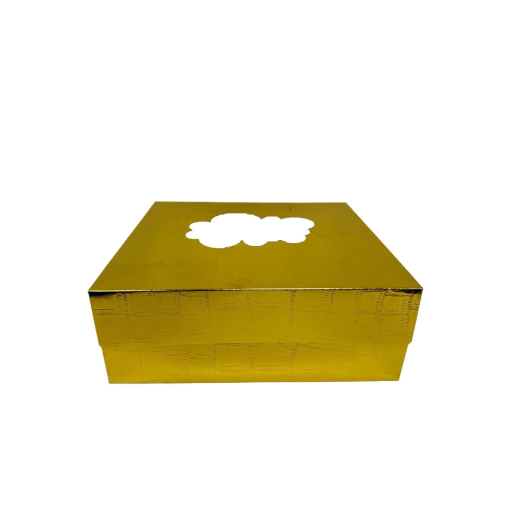 קפ' קרטון +חלון 28/26/9.5 ס"מ-דמוי עור זהב מיטאלי של דקל בע"מ